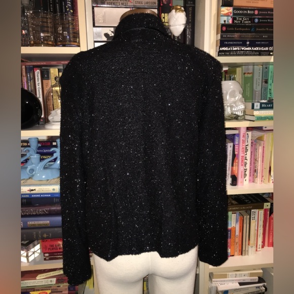 Vintage Black Sparkle Button Down Shirt - Picture 3 of 5